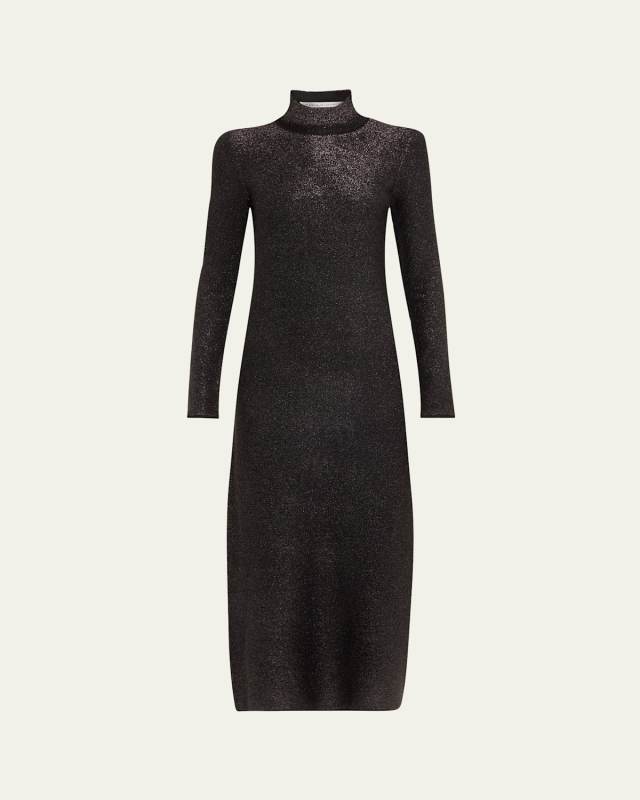 Metallic Long Sleeve Dress